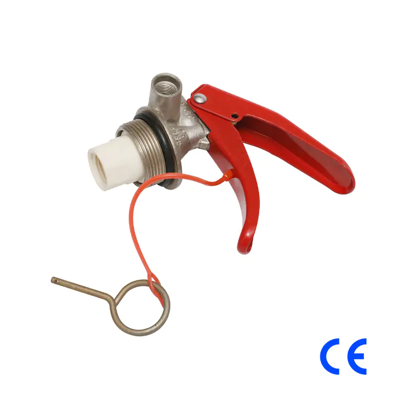 What role does the copper dry powder fire extinguisher valve play in a fire?